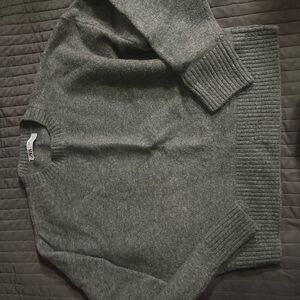 Zara Men's Charcoal Crewneck Sweater
